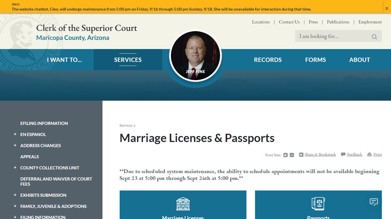 Marriage Licenses & Passports - Maricopa County, Arizona